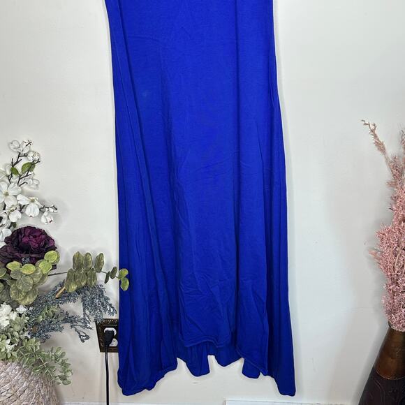J. CREW High Low Tank Maxi Dress Cobalt Blue Sz S {3E2} - Picture 4 of 9